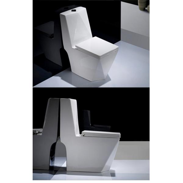 Sanitary Ware White Bathroom Ceramic Toilet Bowl Diamond Shape Floor Mounted Washdown One Piece Wc Toilets