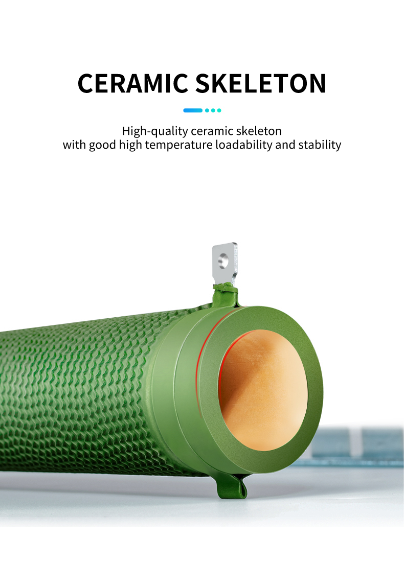 High Power 3000W Ceramic Composition Braking Resistor with Customizable Size Painted Wirewound Resistor
