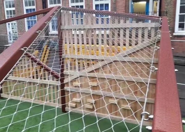 SS316 2mm Ferruled Steel Cable Netting Balustrade Stainless Steel Rope Net