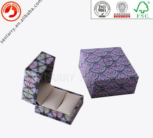 vintage jewelry box with pu leather insert for ring packaging