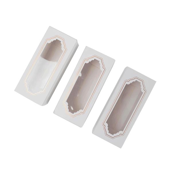 Custom Recyclable Kraft Paper Macaron Cookie Biscuit Packaging Box with Clear Window