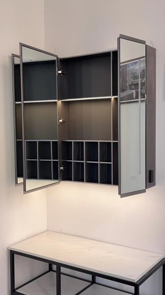 Hotéis Casa Smart Alumínio Banheiro Armários Espelhos Com Luz LED