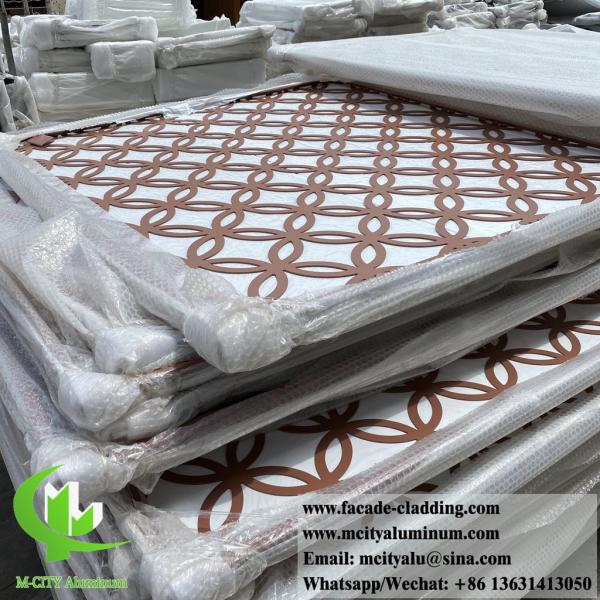 Декоративная перфорированная алюминиевая листовая панель шестиугольной формы с покрытием порошками серого цвета