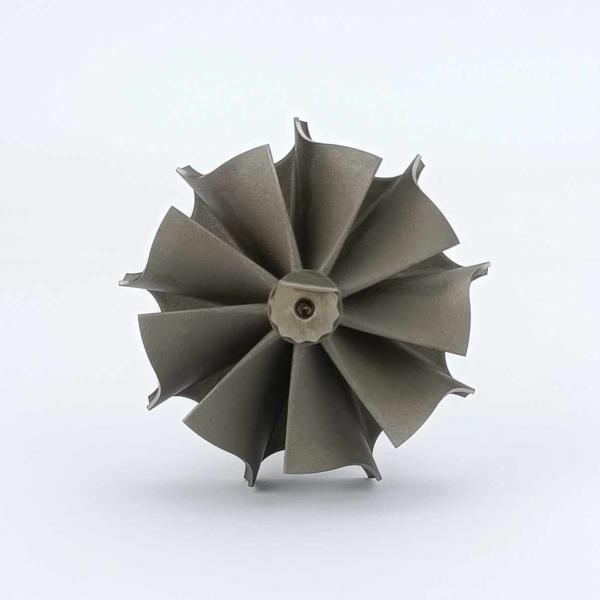 MS-TECH Turbo K26/K27 Tourbine Arbre de roue Ind 64,4 mm Exd 54,55 mm Lames 9 longueur 145,5 mm