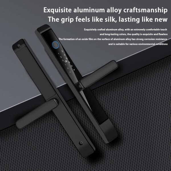 Glomarket Outdoor Aluminum Sliding Door Lock Digital Handle Electronic Ttlock Fingerprint Tuya Waterproof smart Locks