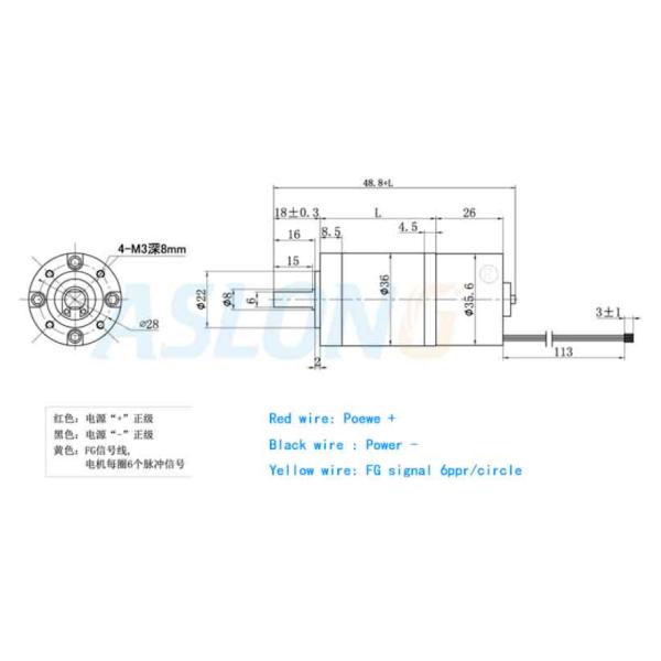 PG36-3625 12/24V 8-1600RPM Micro DC Motor High Torque Metal Tooth Adjustable Speed Planetary Brushless Reduction Motor