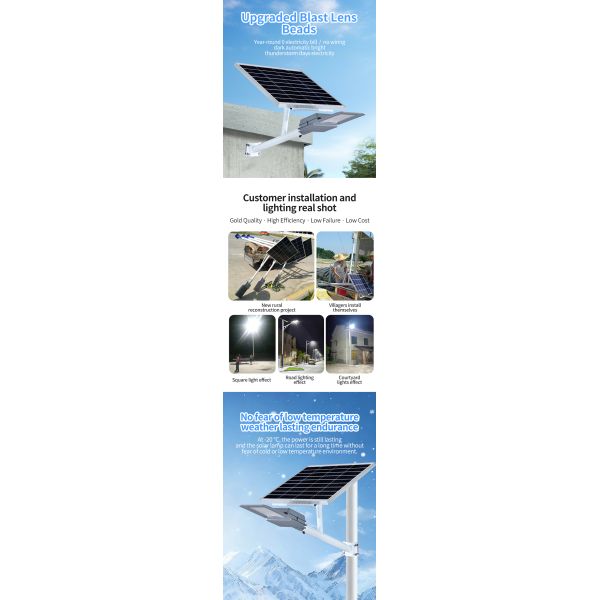 Outdoor LED Integrated All in One Solar Street Light Ip65 Waterproof 200W 400W