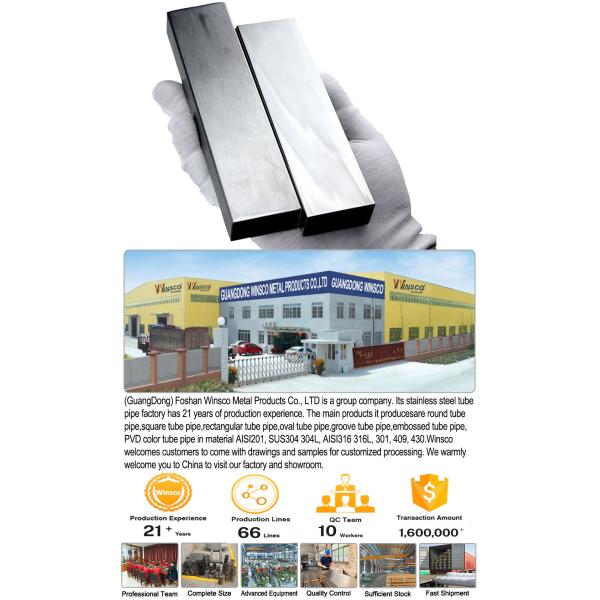 25mmx13mm Size SS 201 304 316 Inox Rectangular Tube 2'' x 1/2'' 0.4mm-2.0mm Thickness Stainless Steel Flat Pipe