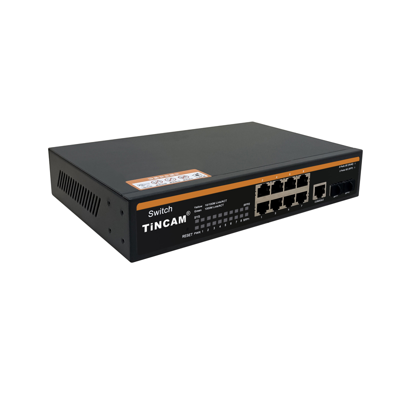 8 Port Gigabit Layer 2 Managed Switch with 2 Gigabit SFP Slots Web Smart Ethernet Switch TBC-S5208GE-2GF