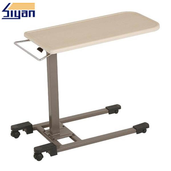 Movable Square Table Top Wood Color With Steel Powder Coated Frame
