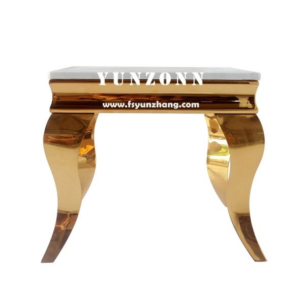 Modern Luxury Square Side Table With Marble Top Small Volume End Table for Home and Dining Console Tables