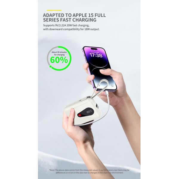 Compact Li Polymer Power Bank 10000mah With ABS PC Material And Customizable Logo