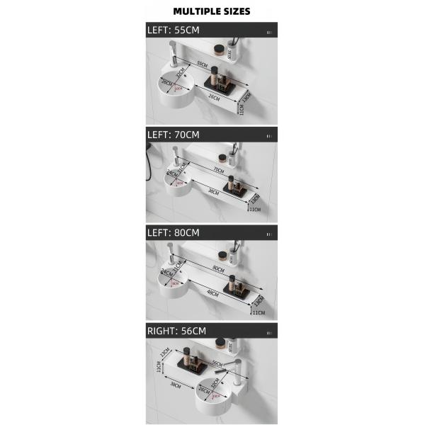 Practical Small Bathroom Wall Hung Basin Space Saver High Quality Ceramic White