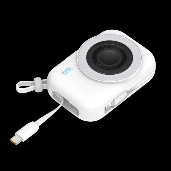 15W Magnetic Wireless Charging Power Bank 10000mAh White