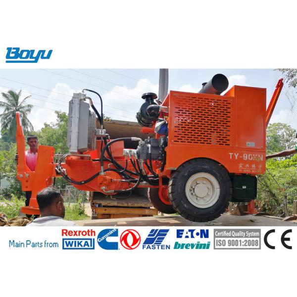 Max Pull 100kN 5km / H Conductor Stringing Equipment Hydraulic Puller