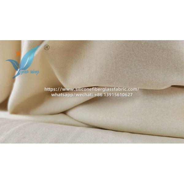 Knitted Cotton Fireproofing Fabrics Creamy White