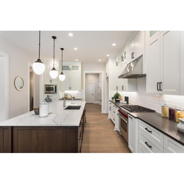 Melamine Board Carcase Island Kitchen Cabinets With Islands With Eased Edge Countertop