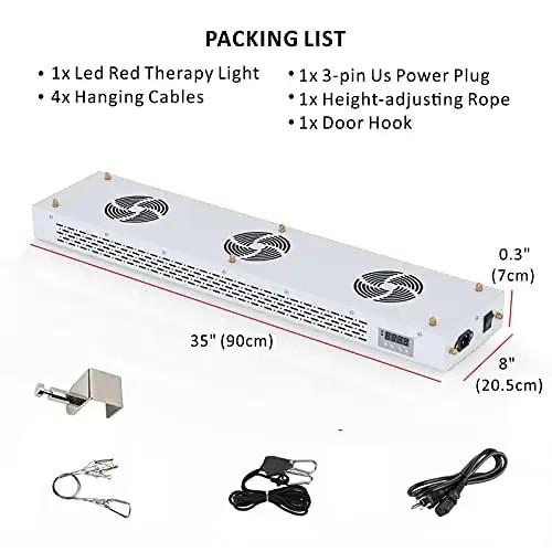 1500W Lâmpada de Terapia de Luz Vermelha 660Nm/850Nm Lâmpada de Tratamento LED de Infravermelho
