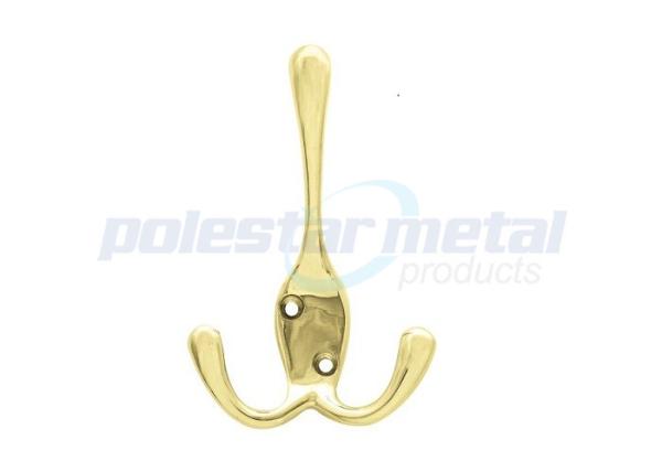 Hotel / Hospital Decorative Door Hardware Satin Nickel Robe Tri Hook 3-15/16