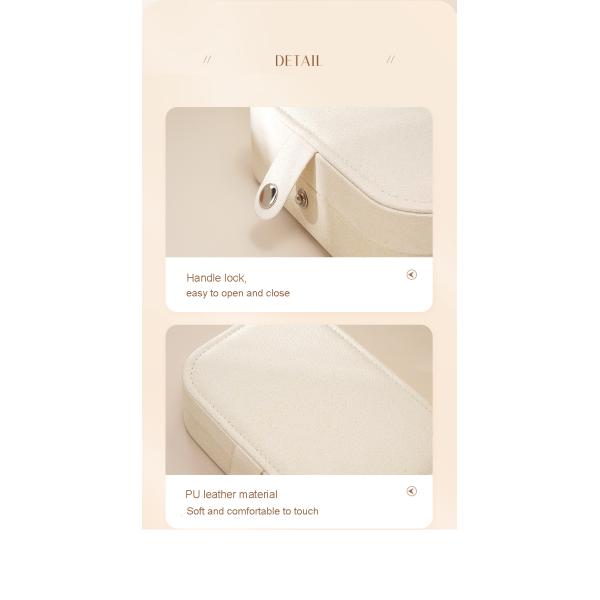 Caixa de joias de viagem de veludo