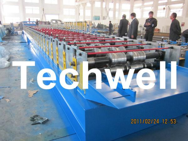 Steel Structure Floor Decking Panel Roll Forming Machine With PLC Control System