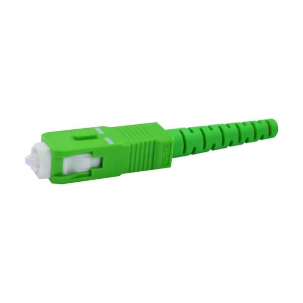 Green PC Fiber Patch Cord Connectors 0.9mm 2.0mm 3.0mm , SC APC Connector