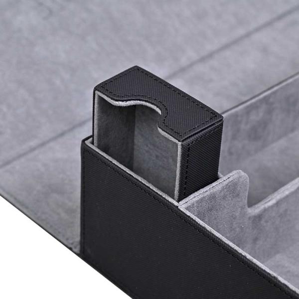 Элегантная черная кожаная коробка набора карт подарочной коробки упаковывая