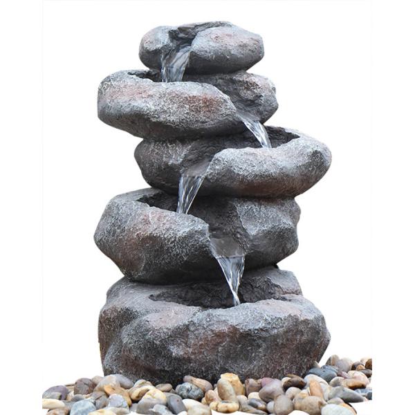 Contemporary Garden Fountains , Landscape Water Fountains With Lights