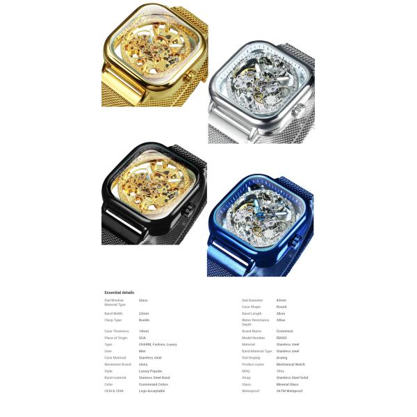 Многофункциональный кожаный хронограф Мужские часы Водонепроницаемая светящаяся стальная лента