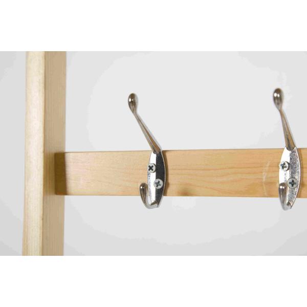 Wooden Coat Hanger Rack With 2-tier Storage Shelves W50*D38*H180CM