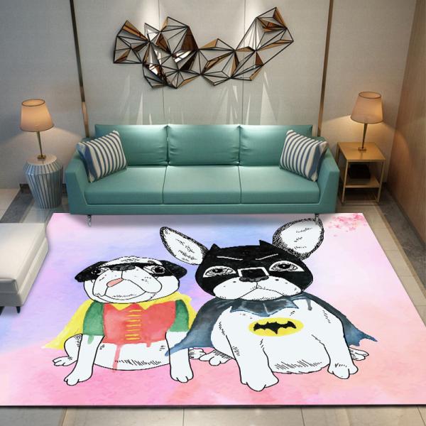 MOQ ONE Piece Printing outdoor kids Area play rug cheaper price polyester Bedroom Mat Rug