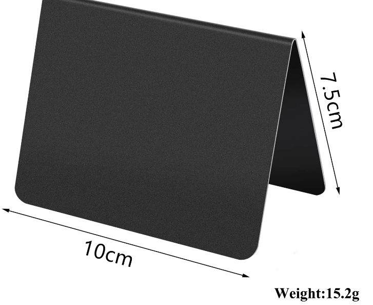 Plastic V Shape Chalk Board Sign Board Blank Mini Blackboard Stand Label Table Display For Retail