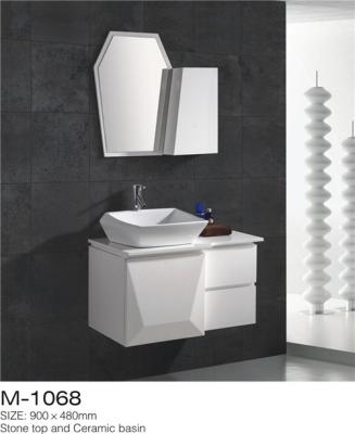 Waterproof Bathroom Sinks And Vanities / Modern Bathroom Vanities MDF Material
