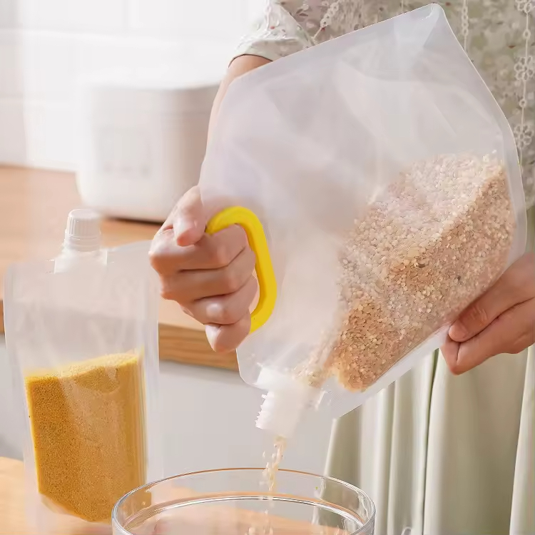Eco-Friendly Leakproof Reusable Ziplock Bags Kitchen Food Snack Storage Bags for Lunch Fruit Liquid