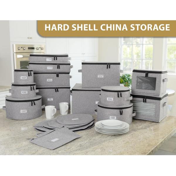 CHINA STORAGE - SET DE 6 CASOS PARA ACCESORIOS FINOS CHINA STORAGE - Sostiene embarcaciones, cuencos, platos pequeños y grandes de gran tamaño
