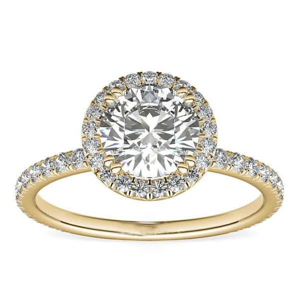 Luxury Gia Big Diamonds Woman Engagement Ring Real Solid 9K / 14K / 18K Gold