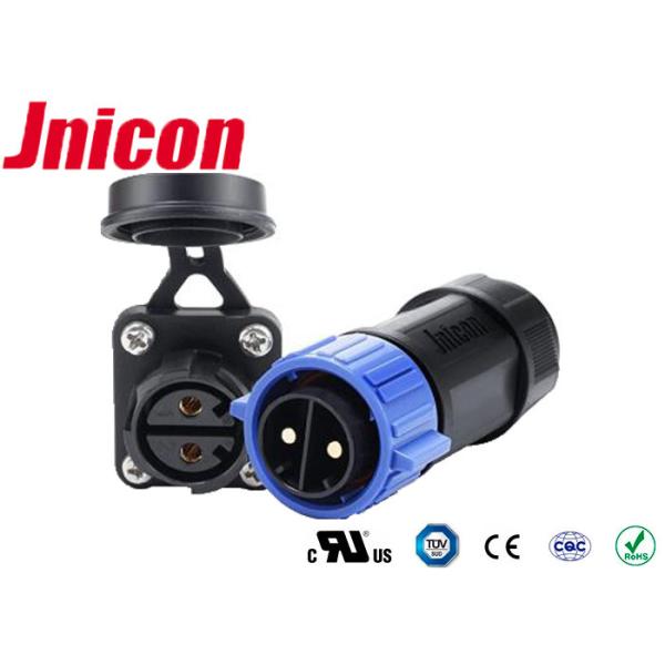 M25 Waterproof Panel Mount Connector IP67 Push Locking With Cap Cover