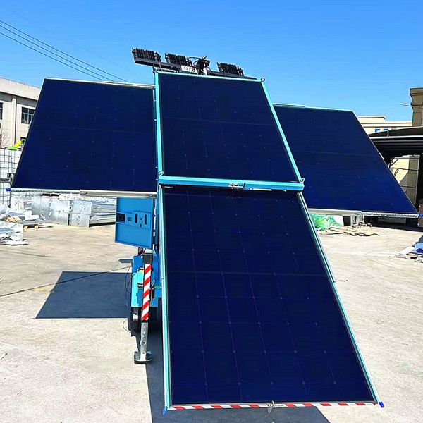 Portable Solar Light Tower Construction Site Trailer Light Tower High Performance Solar Powered Lighting Towers