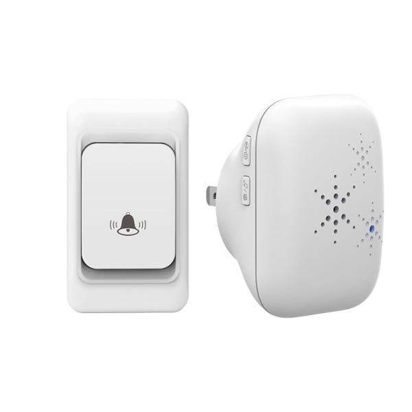 Battery Powered Wireless Door Bell Waterproof 100g Signal Ip55 Wireless Doorbell