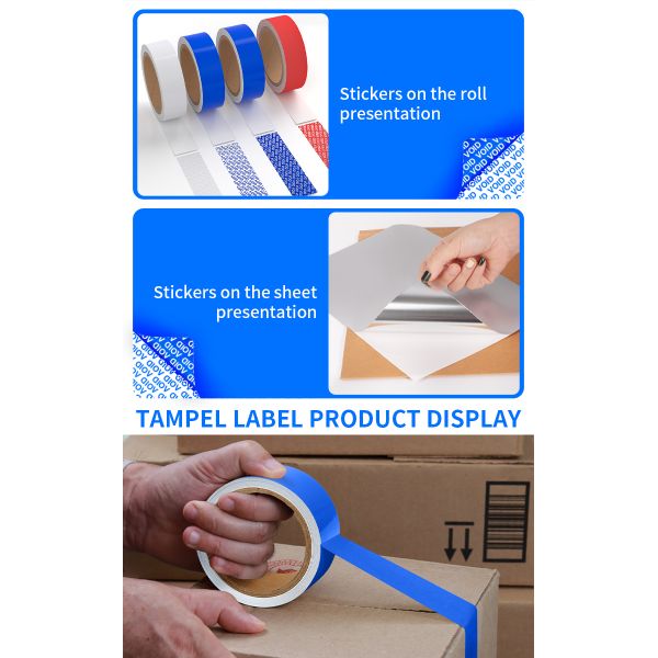 Embossing Tamper Evident Labels Anti Counterfeit Labels Digital Printed