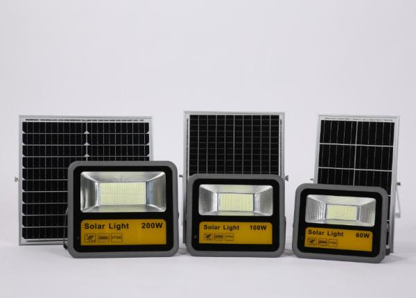 60W 100W 200W Solar Led Flood Lights IP67 6000K High Bright 196 LEDS Garden Solar Lights