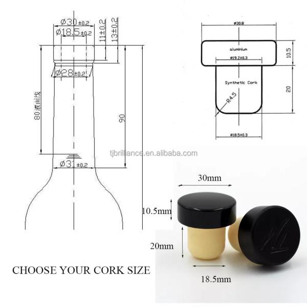Customized Shape Wooden and Rubber Wine Stoppers OEM/ODM for Bottle Sealing Plug
