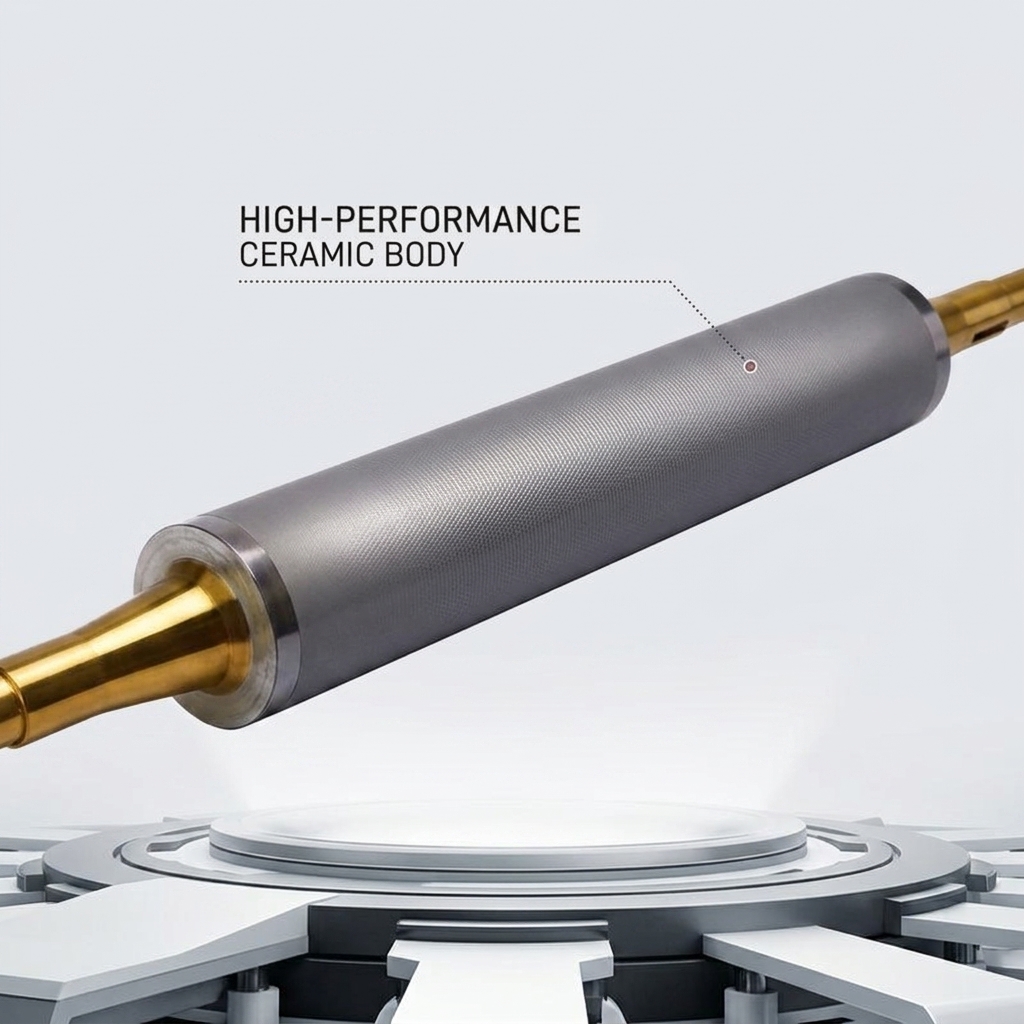 High Line Count Ceramic Anilox Roller 30-2000 LPI Micro Gravure Coating Machine