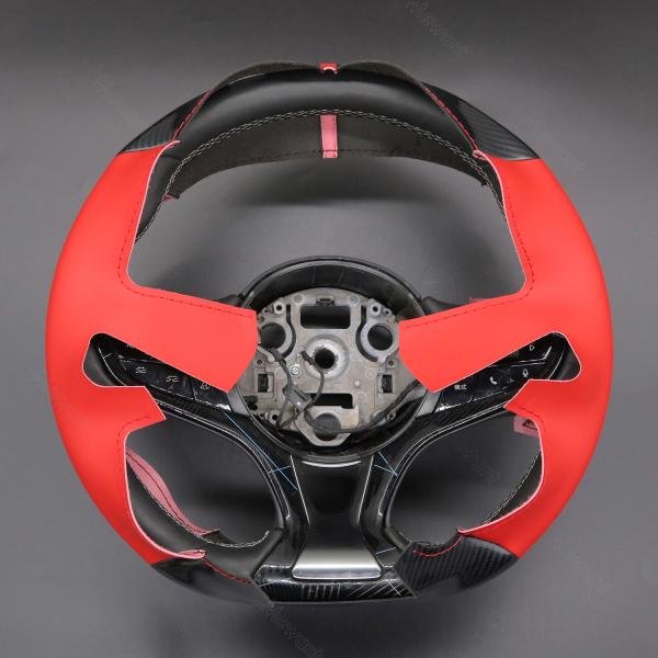 Hand Stitching Customized New Design Soft Faux PU artificial Leather Steering Wheel Cover for BYD Seal 2023-2024