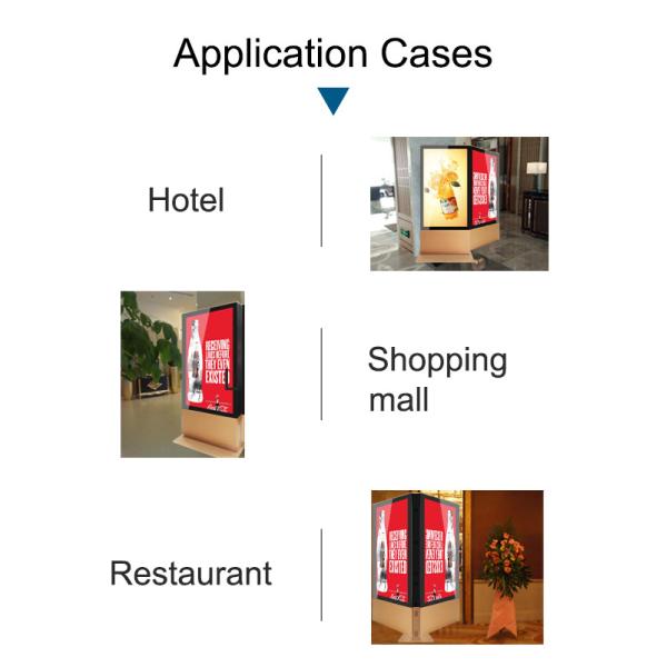 дисплей киоска 75 дюймов двойной, который встали на сторону цифровой для экрана экранов HD розничного ресторана выставочного зала multi