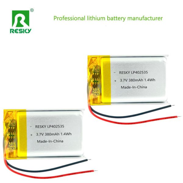 3.7V 380mAh Lithium Ion Battery Cell with 500 Cycles for GPS Locator and Smart Devices