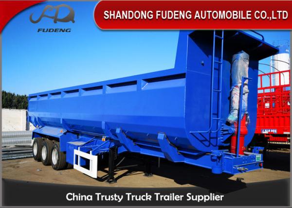 Stone Transport 6mm Side Wall 3 Axle Q345B Tipping Trailer