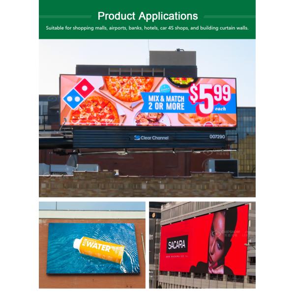 LED Screen Front Service Video HD Outdoor TV Energy Saving P10 Display LED Advertising Digital Signage and Displays