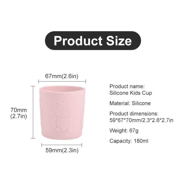 63 унции детская силиконовая чашка Сиппи чашка для 9 месяцев без BPA
