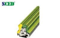 Cubiertas dobles 30 - 12 bloques de terminales del carril del dinar de la anchura 5.2m m del AWG 2.5mm2 molieron el tipo